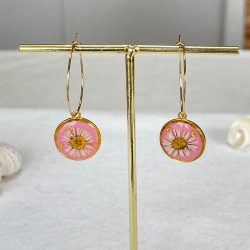 Boucles d'oreilles Halo Doré - Collection Chroma
