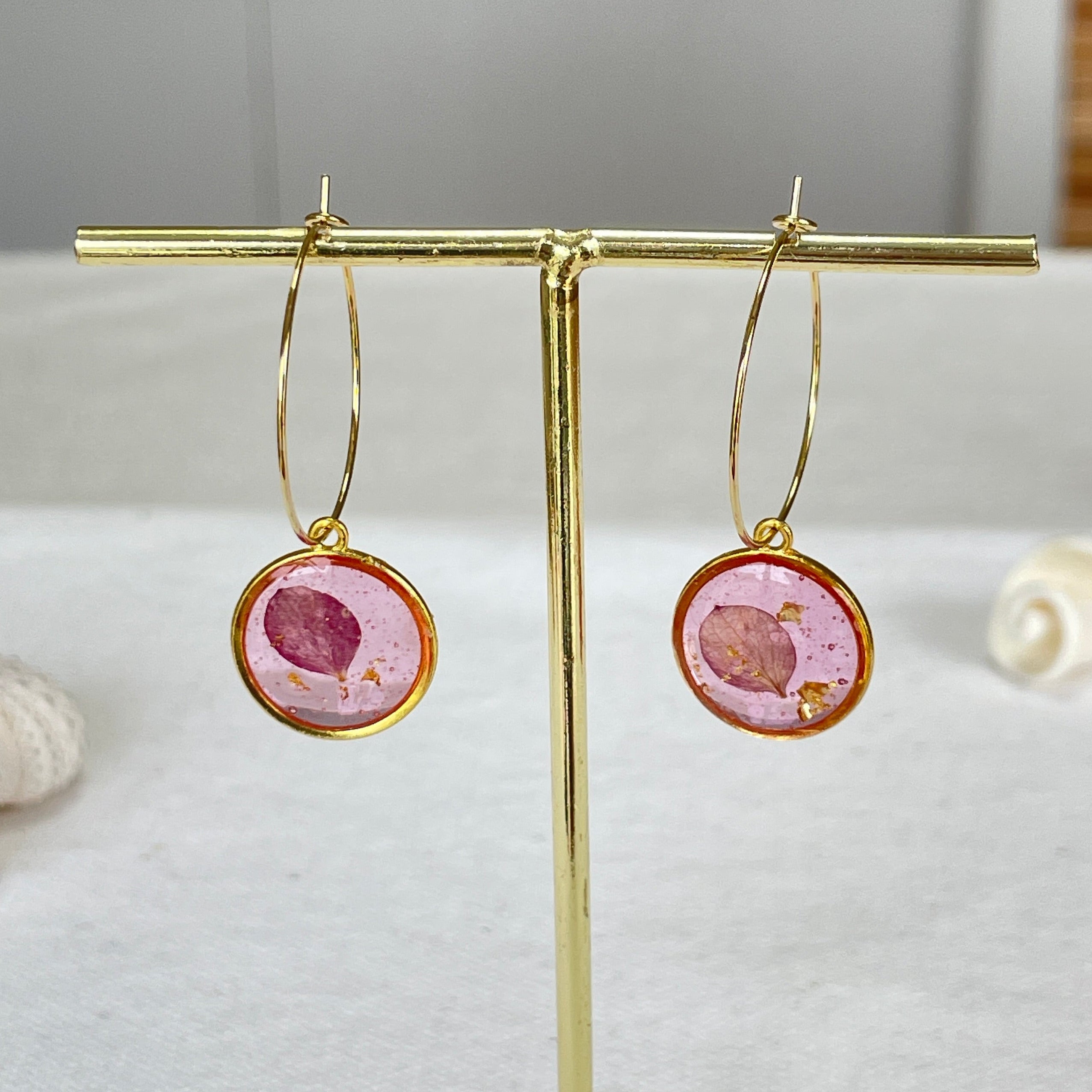 Boucles d'oreilles Halo Doré - Collection Chroma