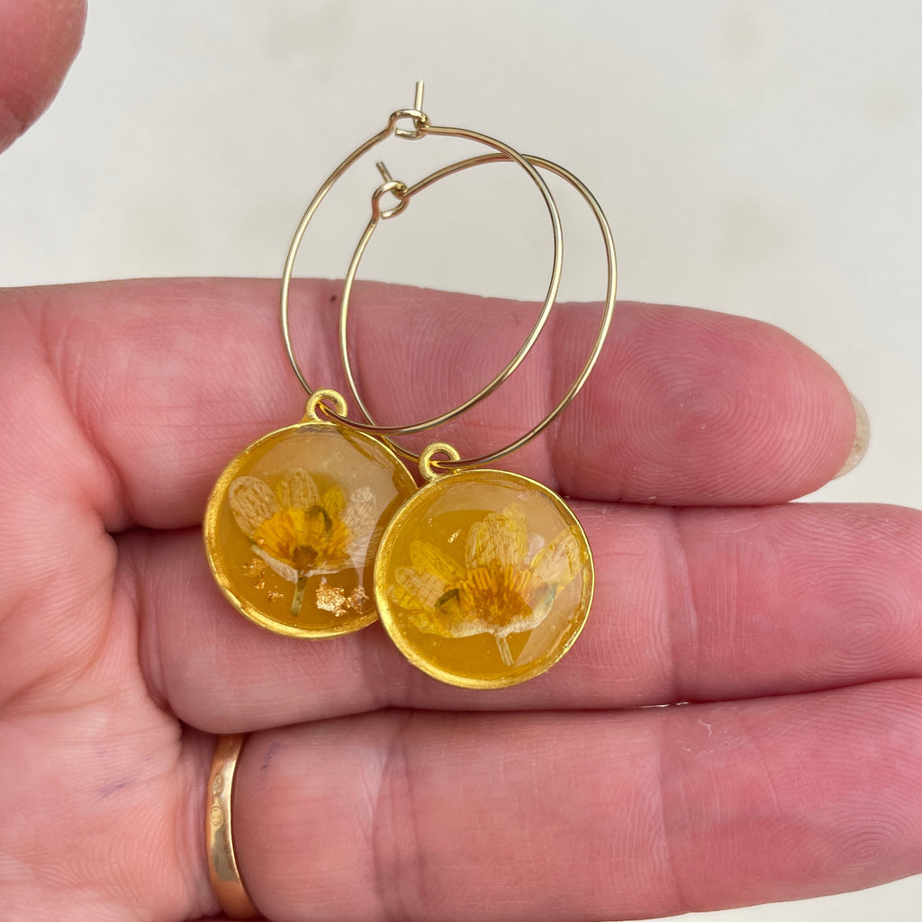 Boucles d'oreilles Halo Doré - Collection Chroma