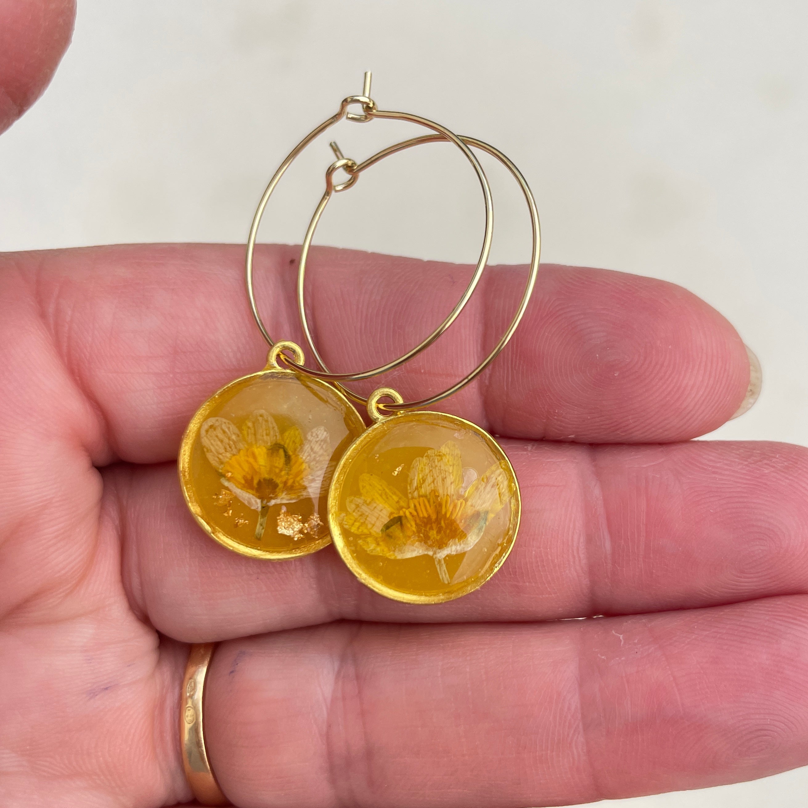Boucles d'oreilles Halo Doré - Collection Chroma