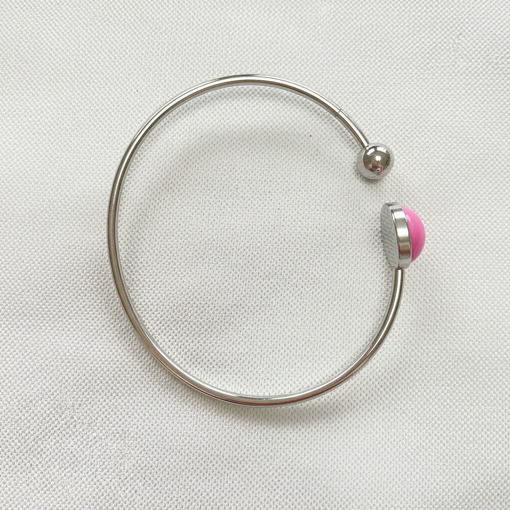 Bracelet jonc ajustable "Lumière pure" - Collection Chroma