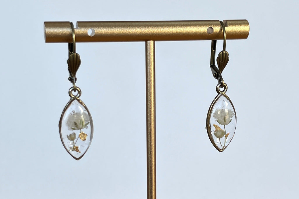 Boucles d'oreilles - Blanche (Gypsophile)