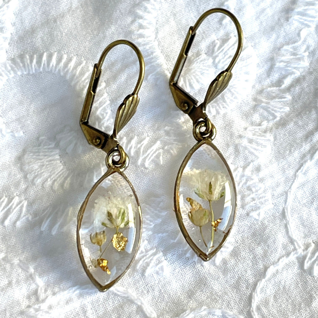 Boucles d'oreilles - Blanche (Gypsophile)