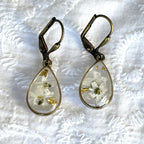 Boucles d'oreilles - Blanche (Myosotis gouttes)