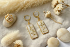 Boucles d'oreilles dorées - Euphorbe