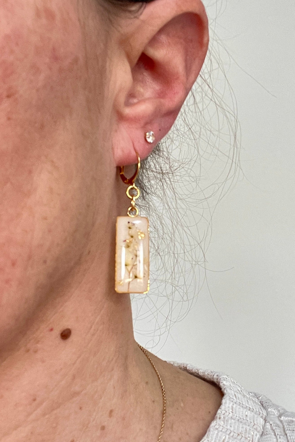 Boucles d'oreilles dorées - Euphorbe