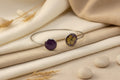 Bracelet jonc - Boule de neige et Résine violine