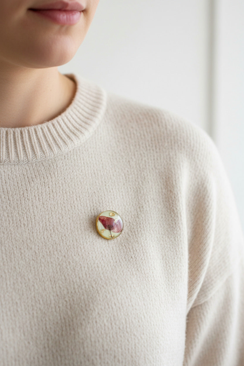 Pin’s – Coquelicot & Vert d’eau