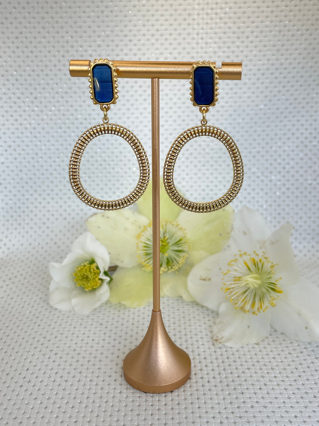 Clous rectangles Bleus & Dorés
