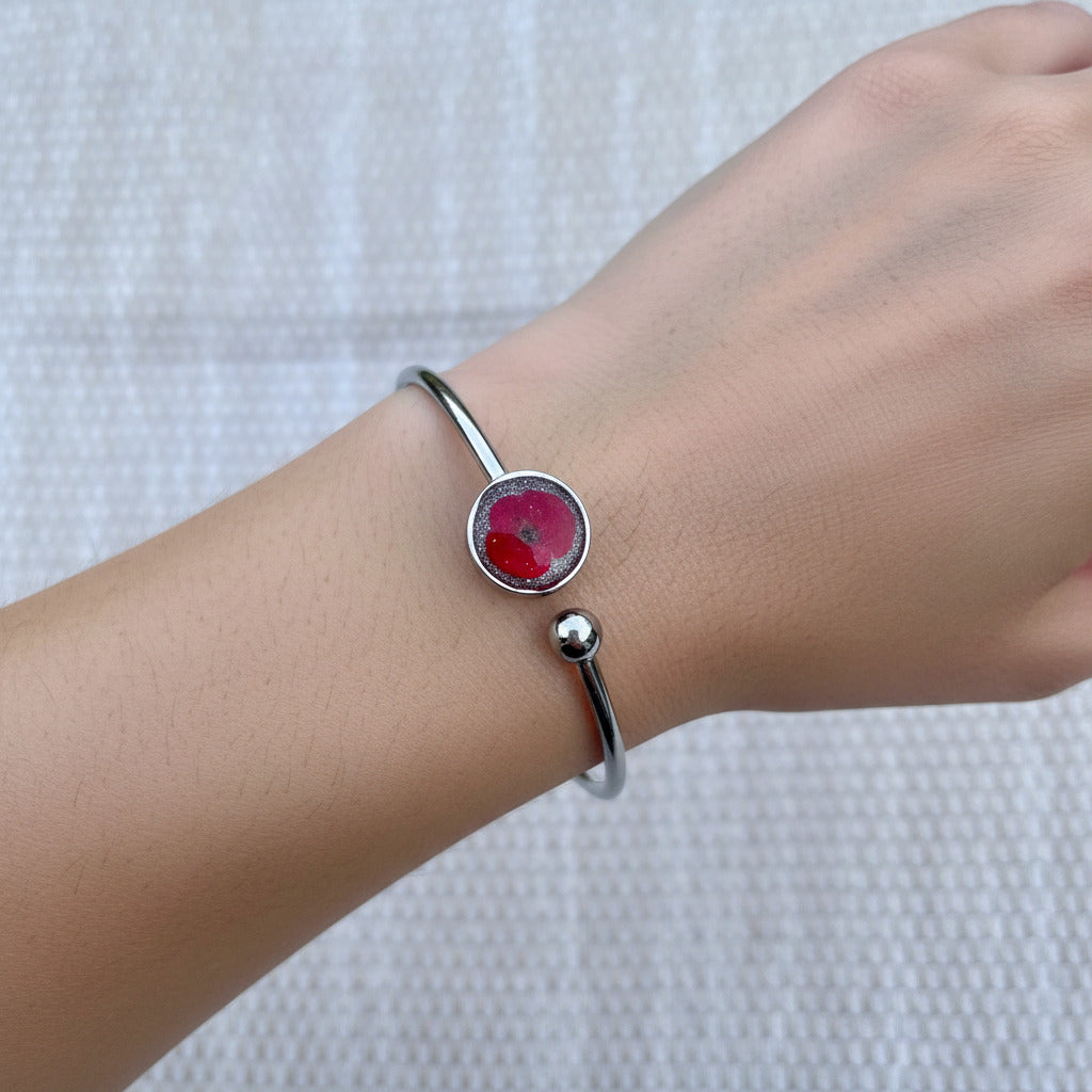 Bracelet jonc argenté - Epine du Christ