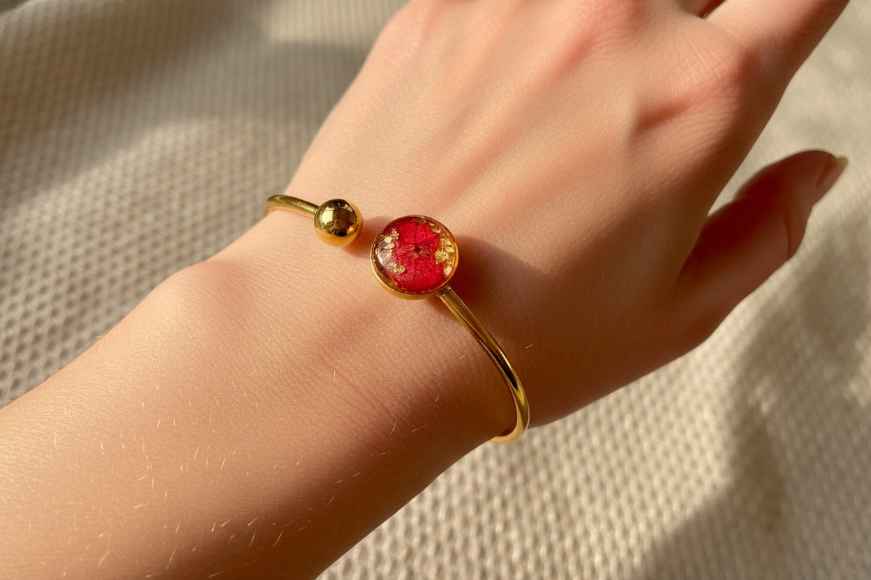 Bracelet jonc doré - Epine du Christ