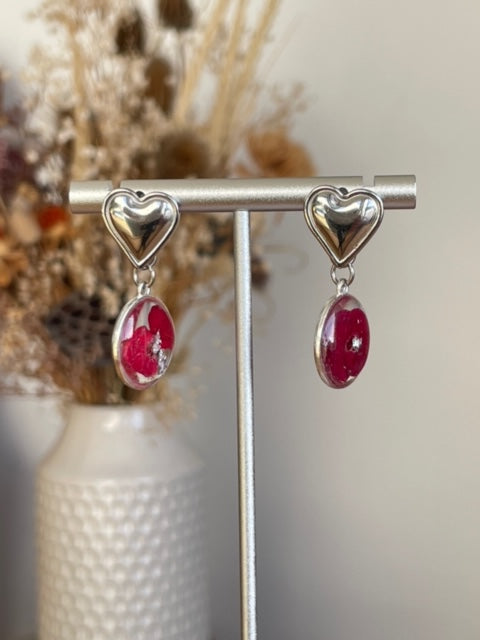 Clous coeurs argentés