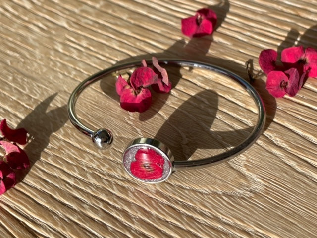 Bracelet jonc argenté - Epine du Christ