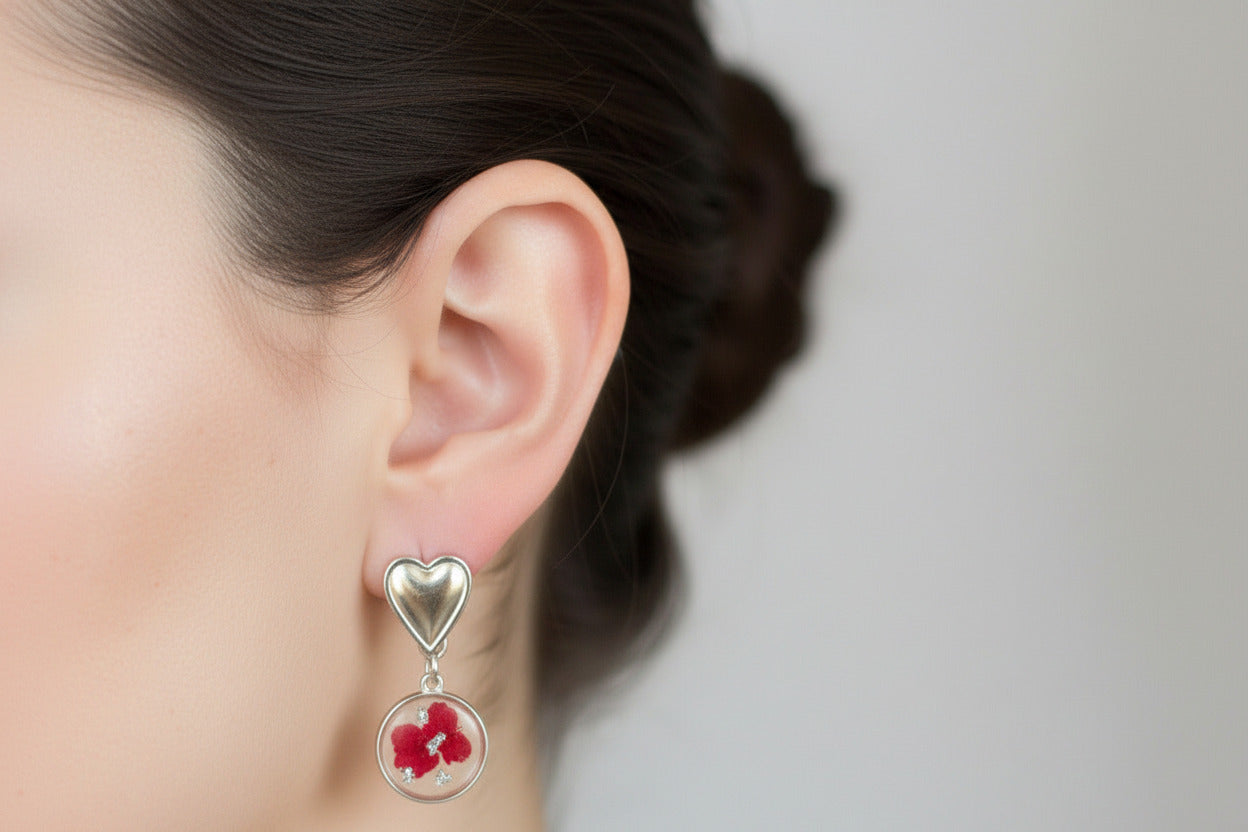 Clous coeurs argentés