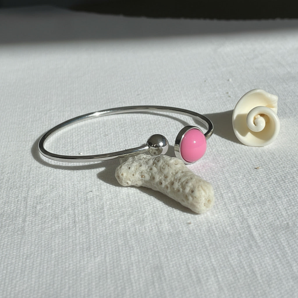 Bracelet jonc ajustable "Lumière pure" - Collection Chroma