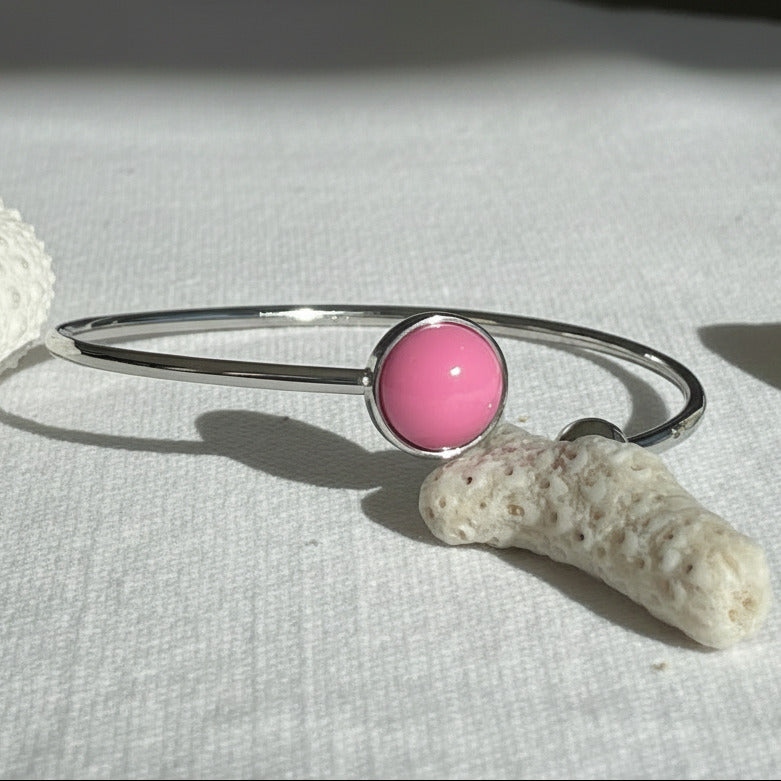 Bracelet jonc ajustable "Lumière pure" - Collection Chroma
