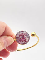 Bracelet jonc - Verveine & Mauve