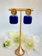 Clous carrés irréguliers Bleus & Dorés