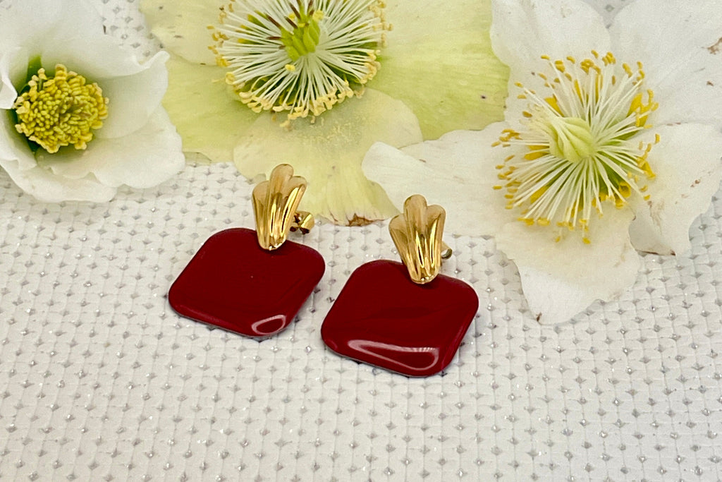 Clous feuilles Rouge foncé
