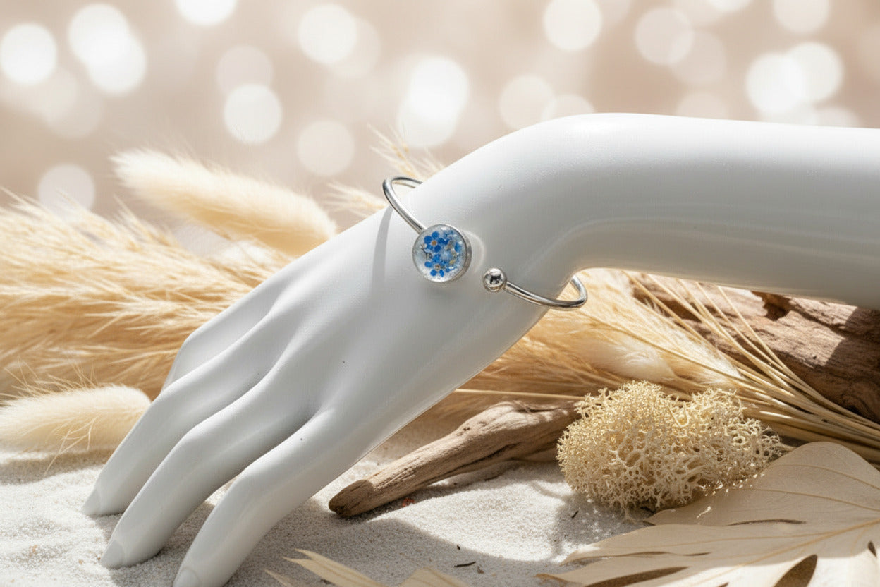 Bracelet jonc - Myosotis