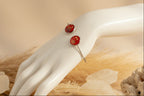 Bracelet jonc - Carotte sauvage & Fleur violette