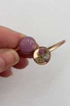Bracelet jonc - Carotte sauvage & Vieux rose