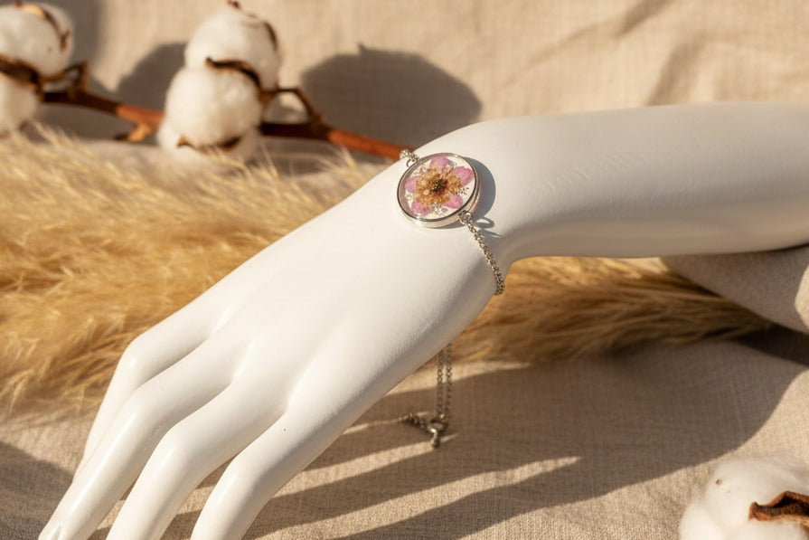 Bracelet réglable - Fleur de mûrier sauvage