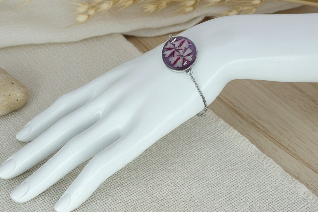 Bracelet réglable - Fleurs de verveine