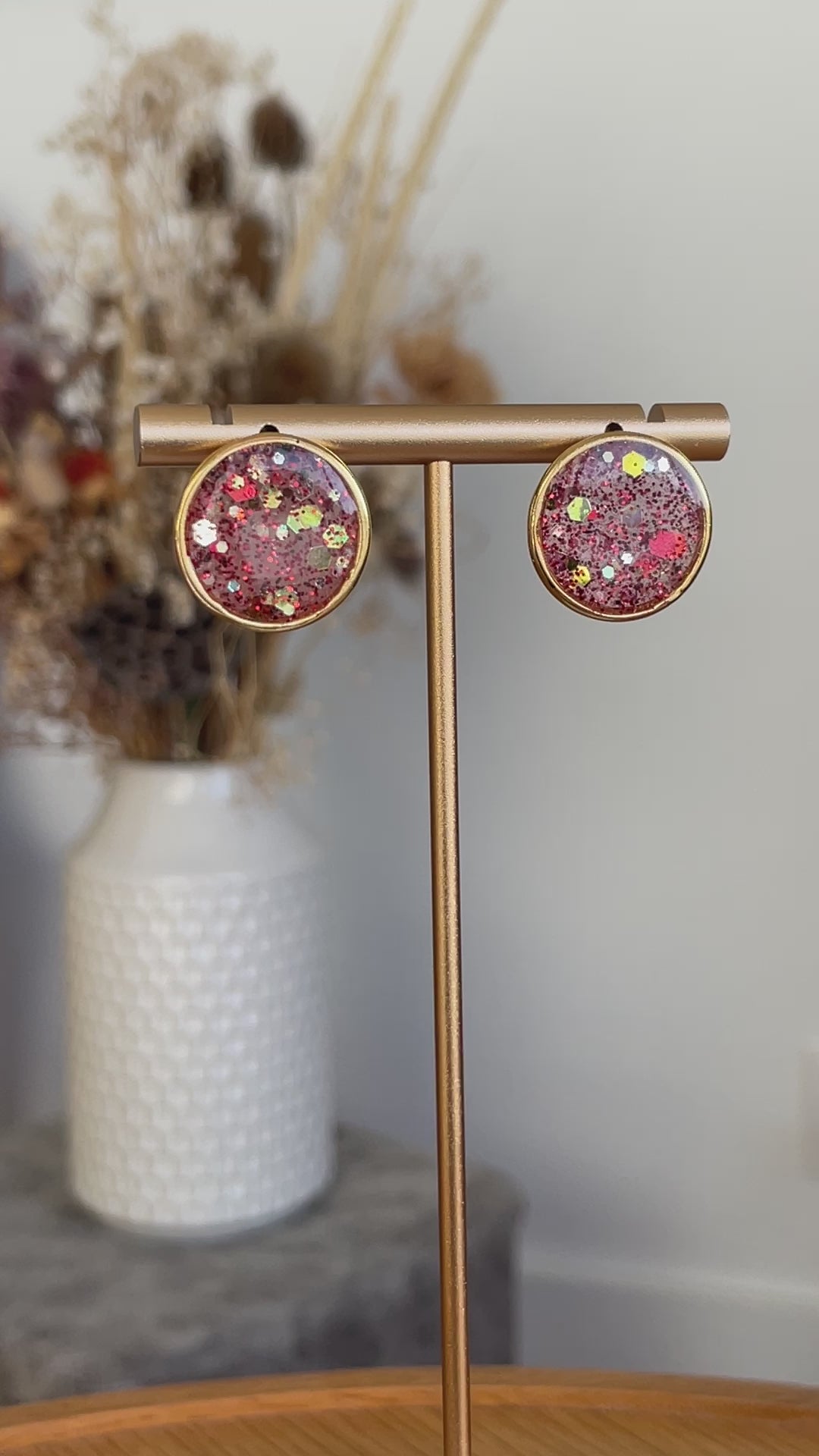 Clous dorés ronds Paillettes