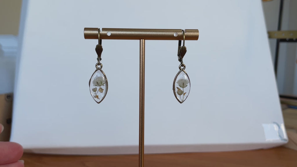 Boucles d'oreilles - Blanche (Gypsophile)