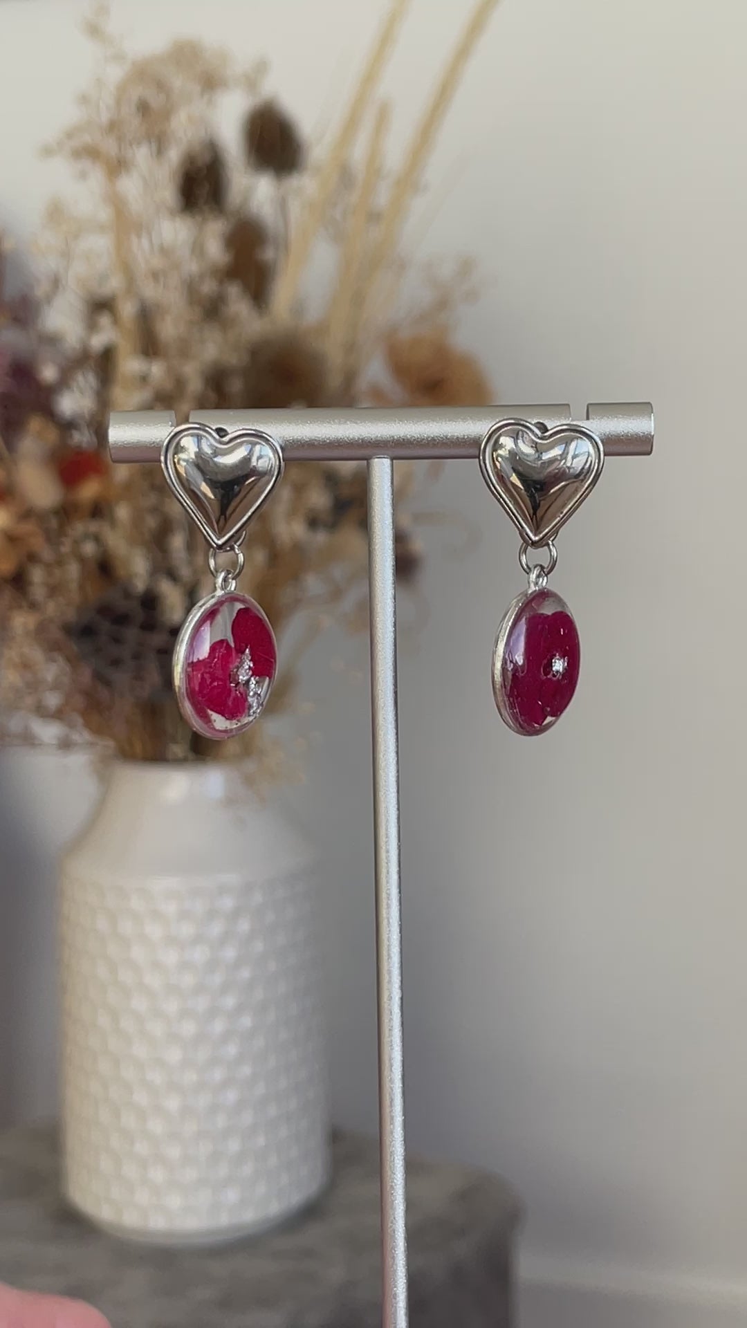 Clous coeurs argentés