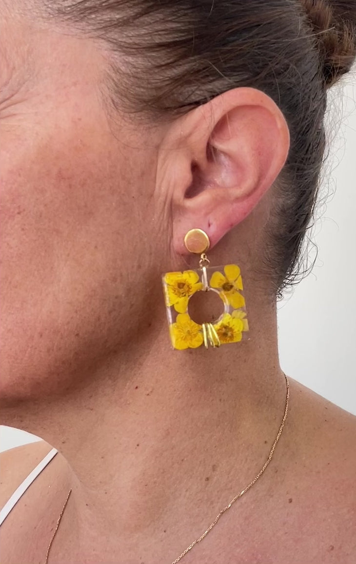 ◐ Boucles d’oreilles Éclipse - Dorées