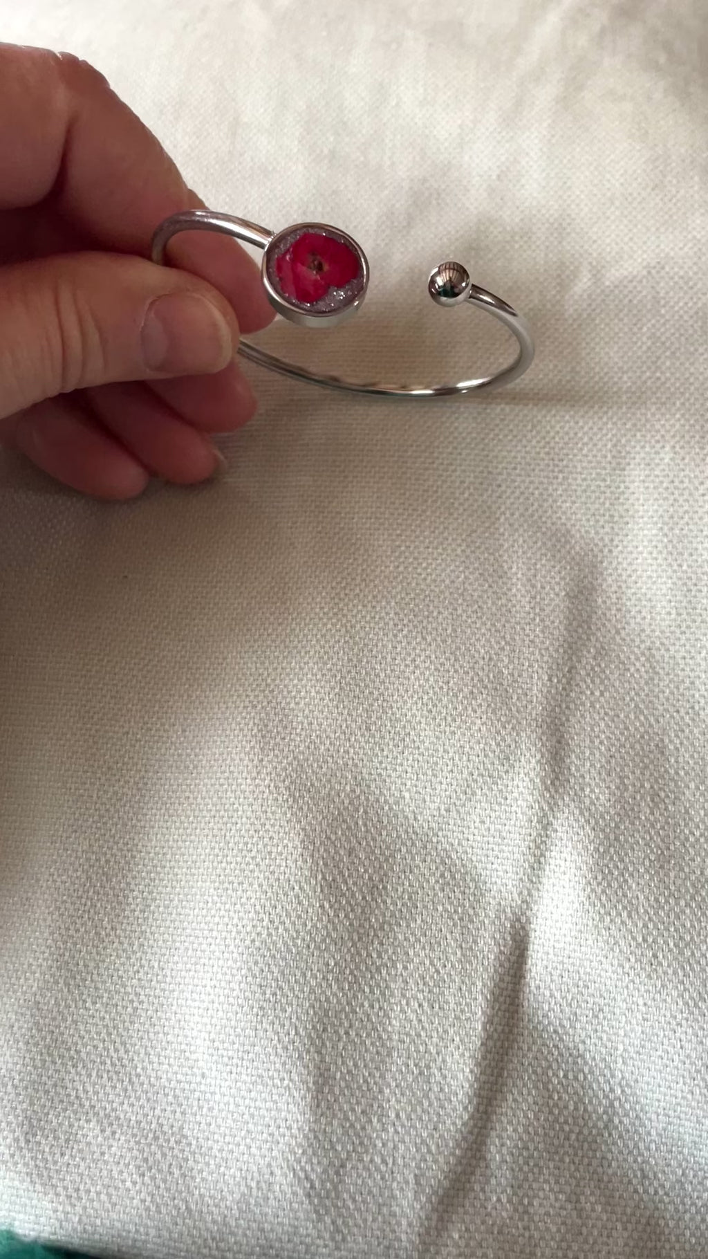 Bracelet jonc argenté - Epine du Christ