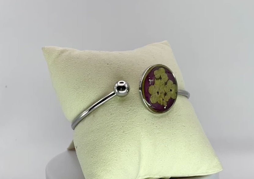 Bracelet jonc - Boule de neige
