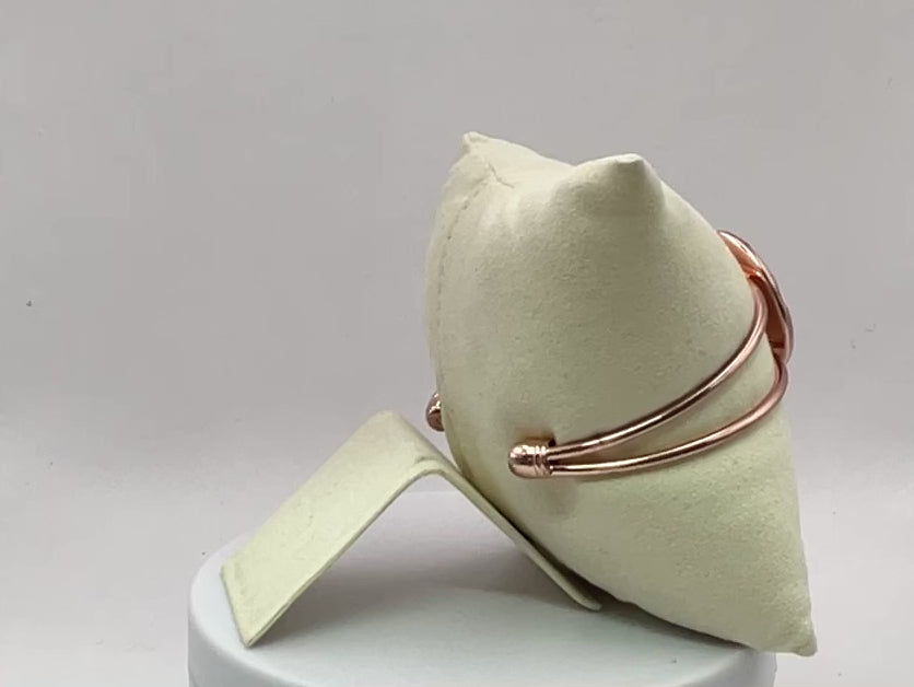 Bracelet jonc rose doré - Hortensia