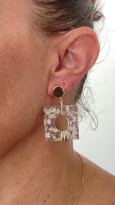◐ Boucles d’oreilles Éclipse - Dorées