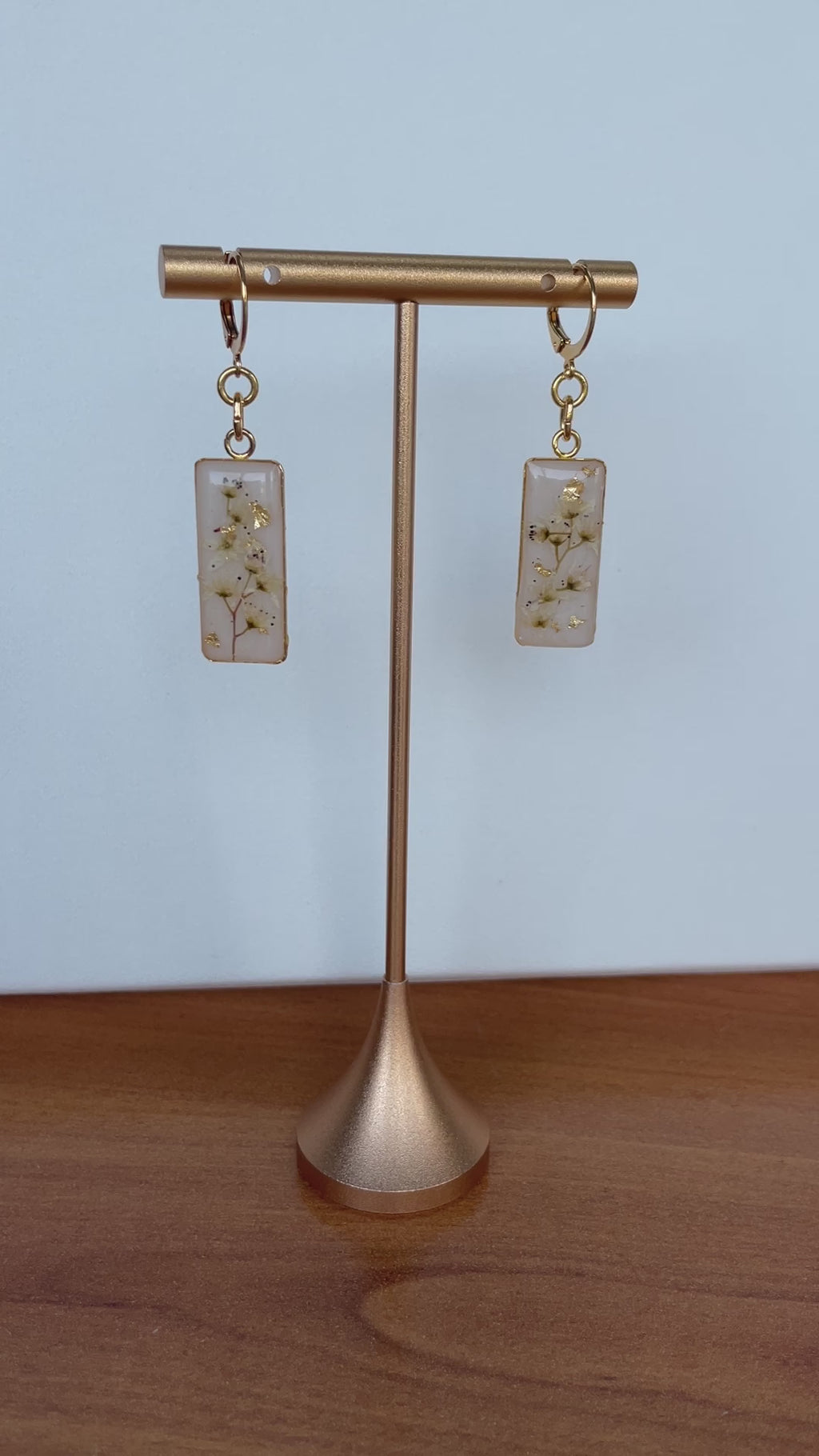 Boucles d'oreilles dorées - Euphorbe