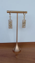 Boucles d'oreilles dorées - Euphorbe