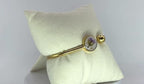 Bracelet jonc - Fleur violette