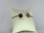 Bracelet jonc - Boule de neige et Résine violine
